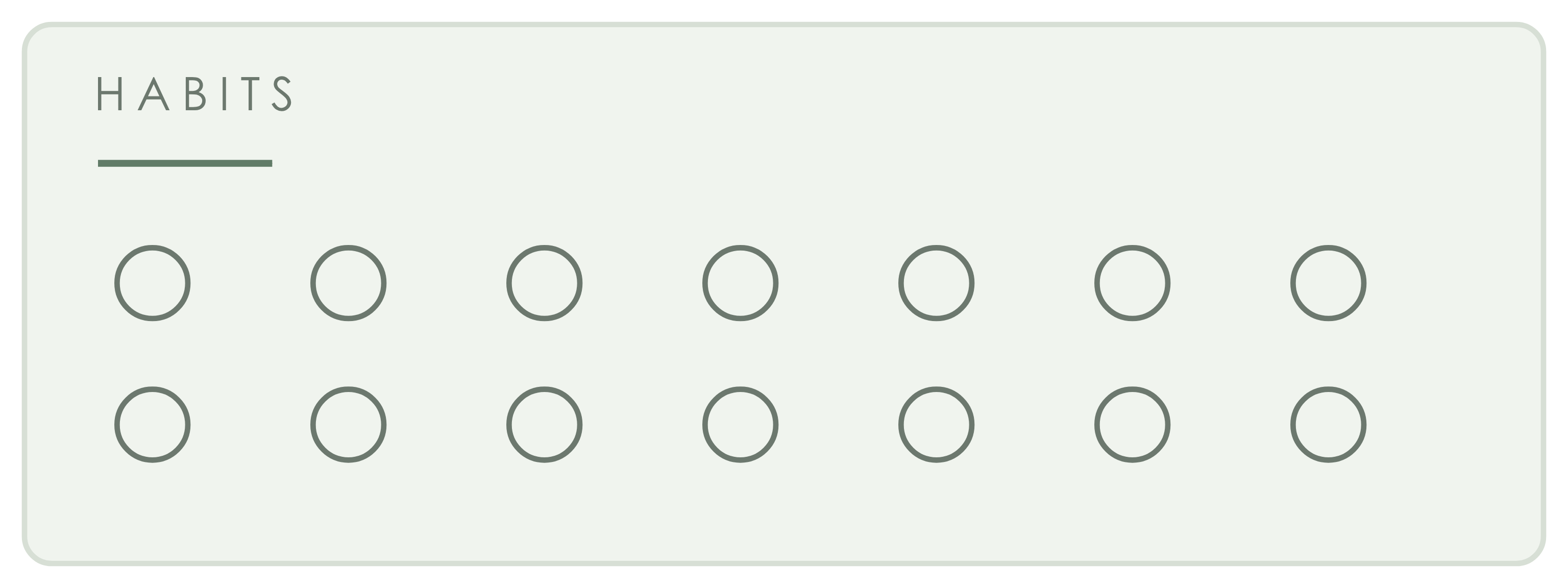 A fill-in habits card.