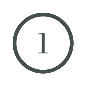 A numeral ring showing one.