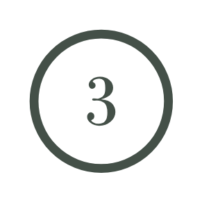 A numeral ring showing three.